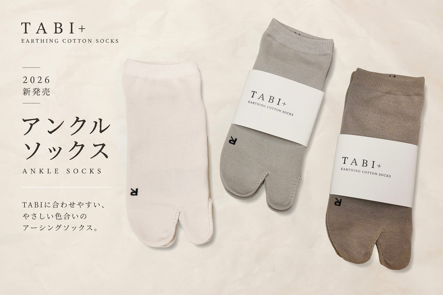 TABI+（タビプラス）アンクルソックス　カシミヤ